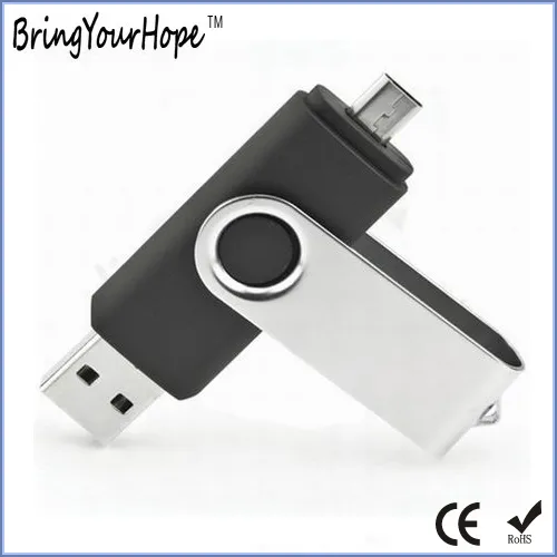 16GB OTG USB Memory Stick 2.0 in Black (XH-USB-001OTG)