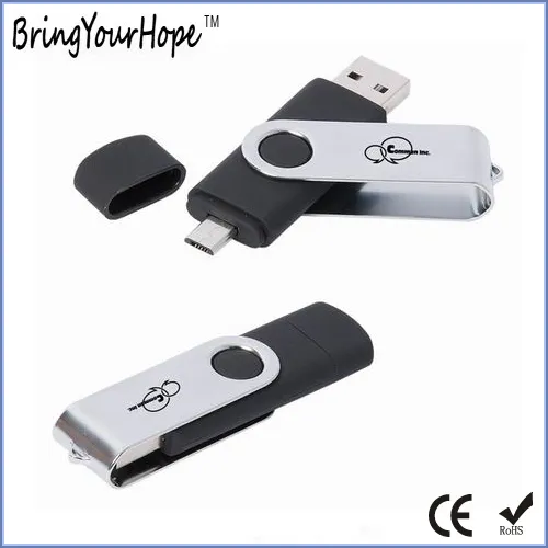 16GB OTG USB Memory Stick 2.0 in Black (XH-USB-001OTG)