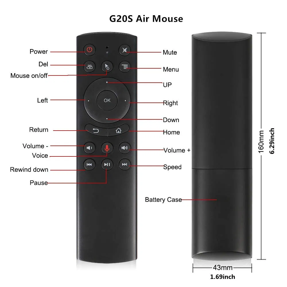 2.4G Air Mouse Keyboard Gyro Voice Universal Remote Control G20s