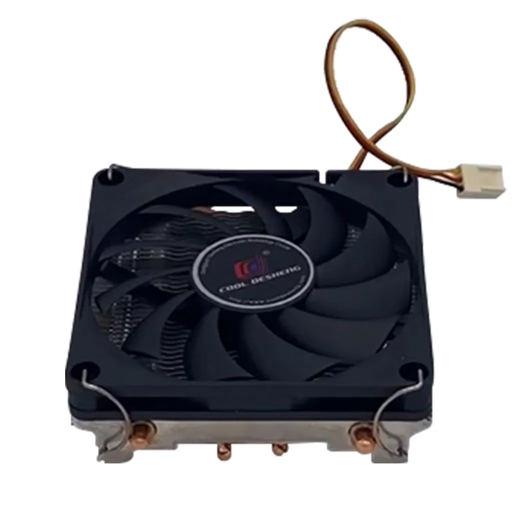 2 Heat Pipe Thin Itx All-in-One Computer Case Server CPU Heat Sink 1150 1155 2011 1366 Interface Downblow Fan