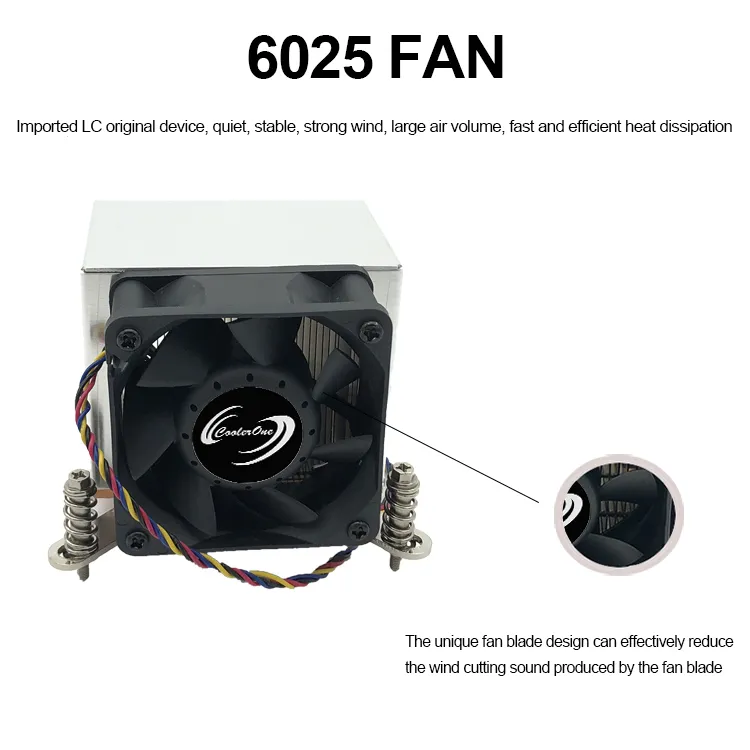 2011 1155 1151 Active Desktop Computer CPU Radiator CPU Fan Pure Copper Air Cooling Radiator