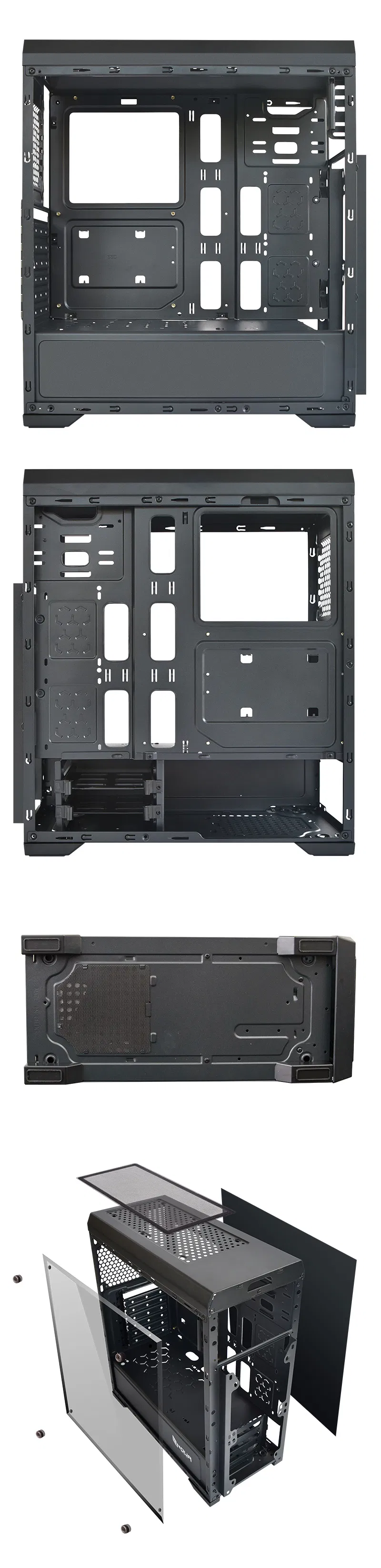2021hot Sales Tempered Cool Modern Special Desktop PC Gaming Computer Case