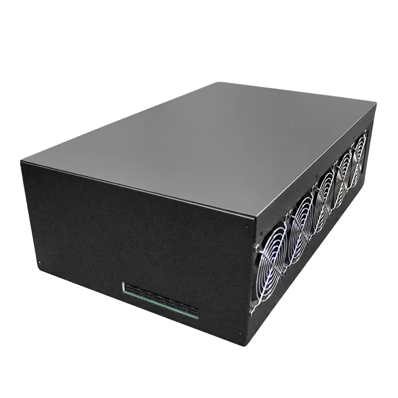 8 Slots of Graphics Card GPU Miner System Case with 4 Fans for Eth Mining in Stock