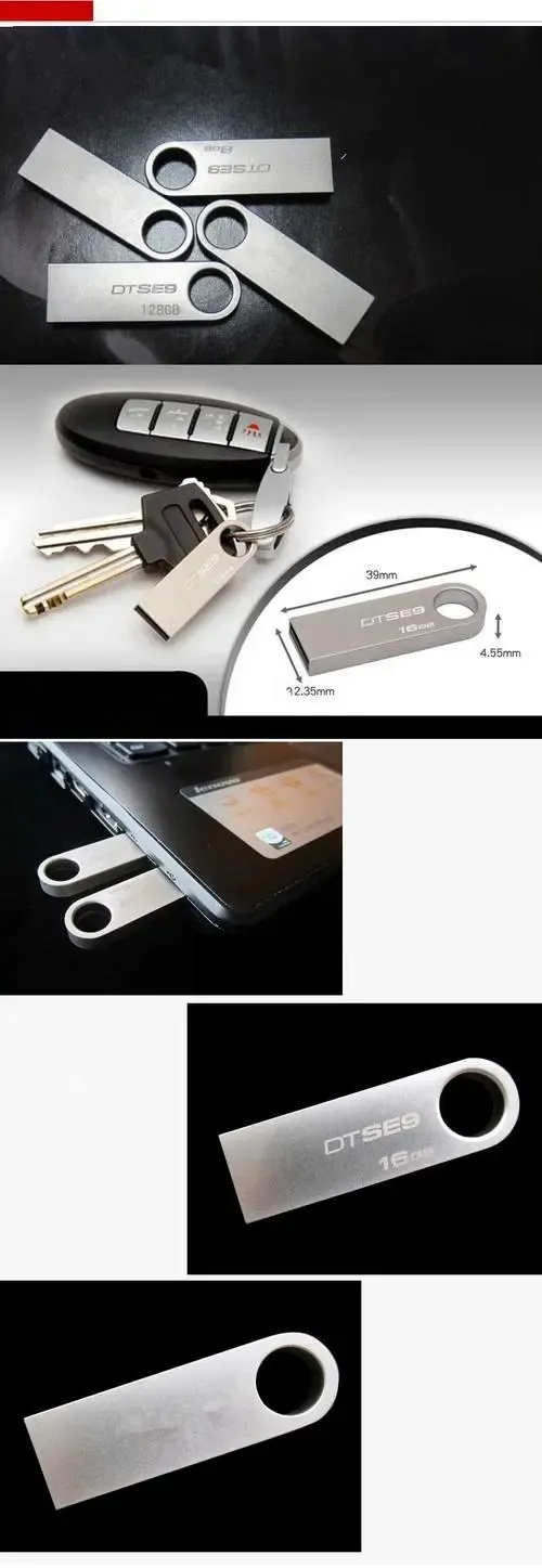 Original 8g/16GB/32GB/64G/128g Metal USB Stick/Metal USB Flash Drive Flash Memory Pen Drive for King Ston