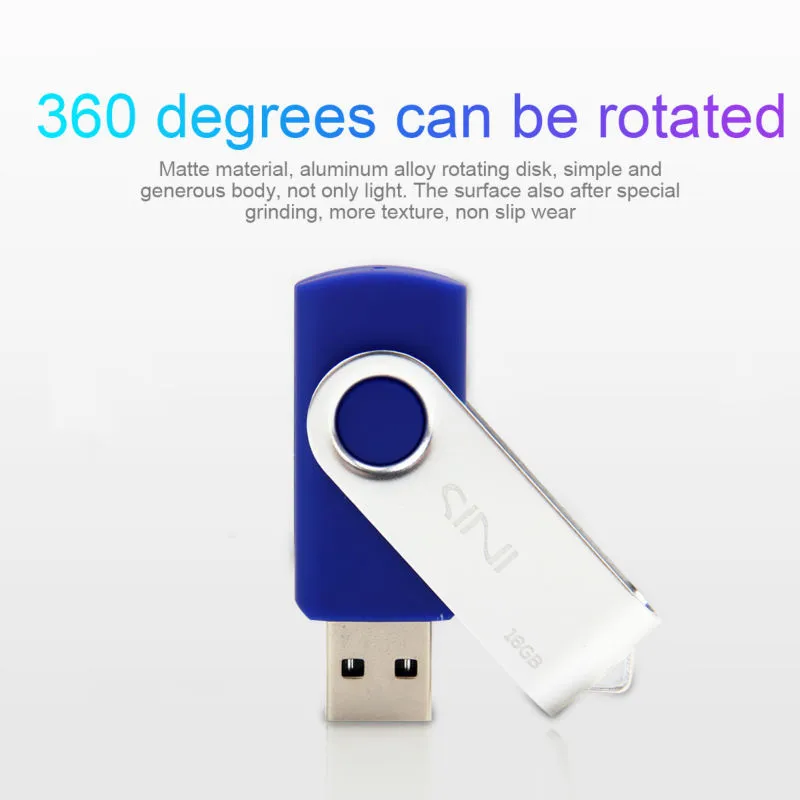 8GB 16GB 32GB Free Logo Swivel USB Pen Drive