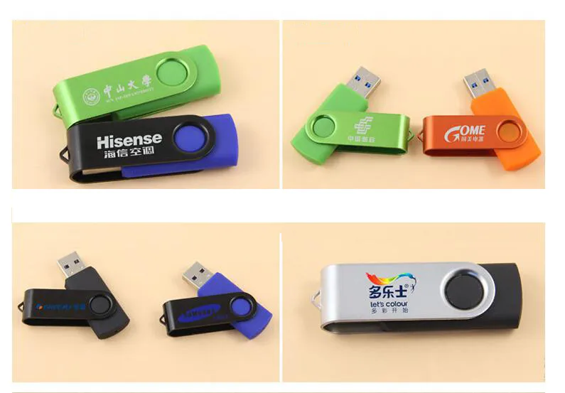 8GB 16GB 32GB Free Logo Swivel USB Pen Drive