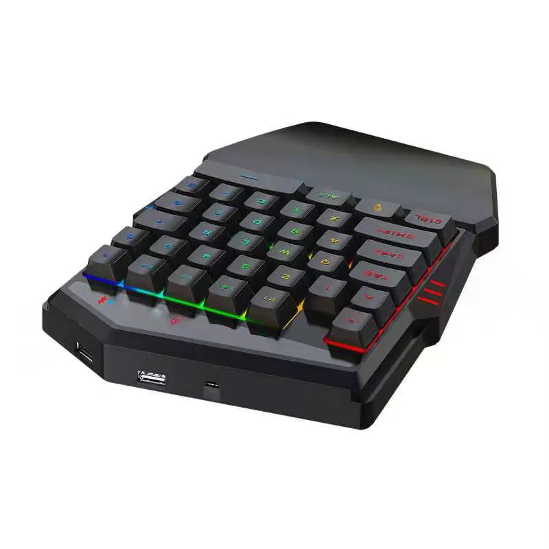 Amazon Hot Selling Mini One Handed Mechanical Gaming Keyboard RGB Gamer Keypad