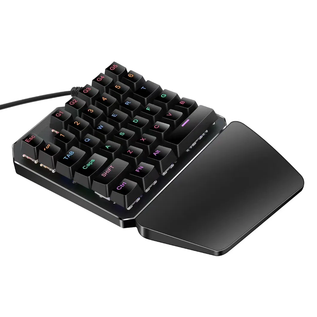 Amazon Hot Selling Mini One Handed Mechanical Gaming Keyboard RGB Gamer Keypad