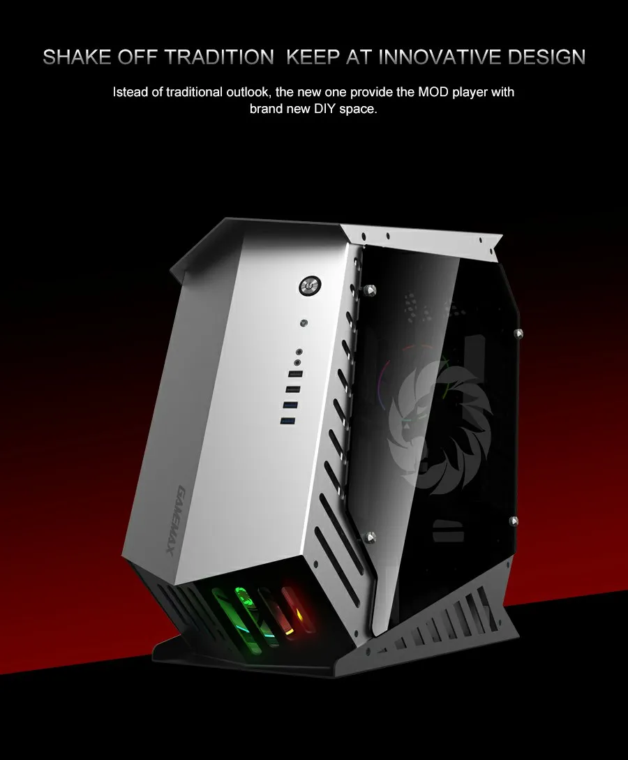 Beast 3mm Aluminum ATX Tower Computer Case Gamers PC Gabinete Cases