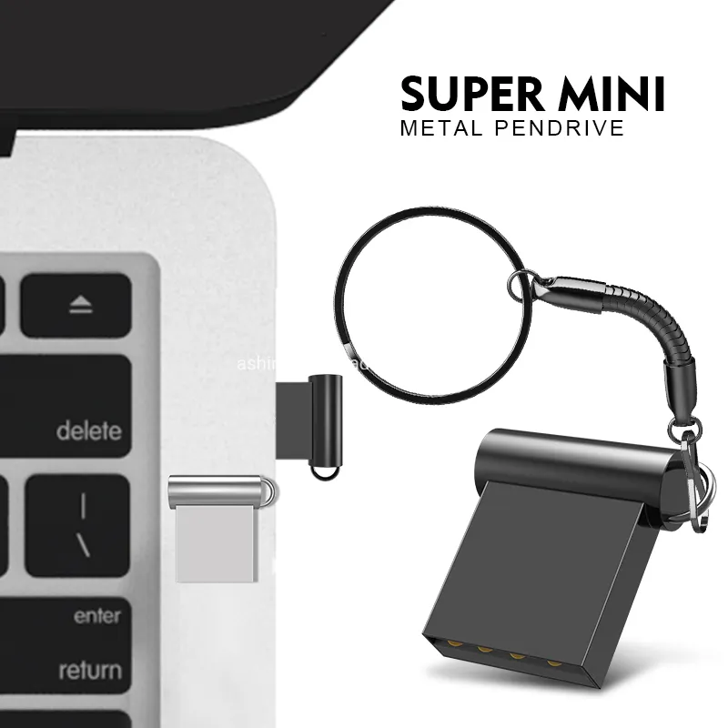 Custom Logo Encrypted USB Stick Pen Drive 4GB 8GB 16GB 32GB 128g USB2.0 Super Mini Metal USB Flash Drive