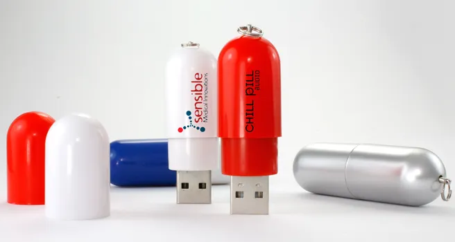 Custom Printed USB USB Flash Drives Capsule Shape USB