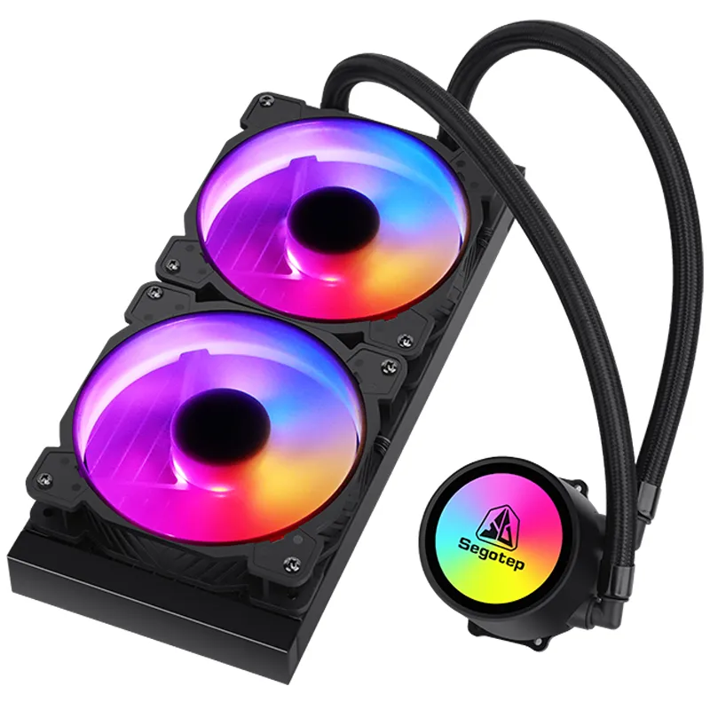 Dual Mf120 Fans for AMD Ryzen, Tr4 /Intel LGA1200/ 1151 Liquid Water Cooler