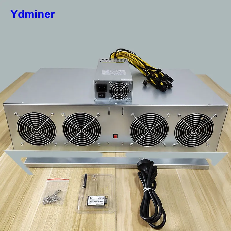 Ethereum Mining Machine Crypto 8 GPU Mining Rig for Rtx 2080 3080ti Rx580 Mining Rig