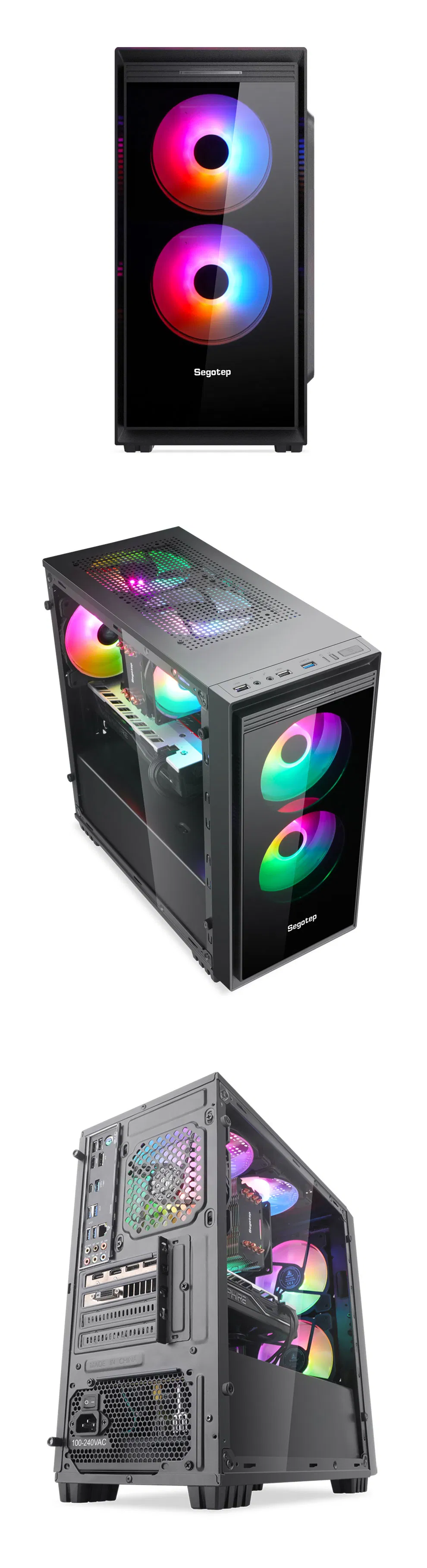 Export-Turkmenistan-Czech Republic-Uzbekistan-Segotep-OEM-Acrylics Side Window-ATX Motherboard -Gaming-Top Airflow--Computer-PC-Casing-Case Factory