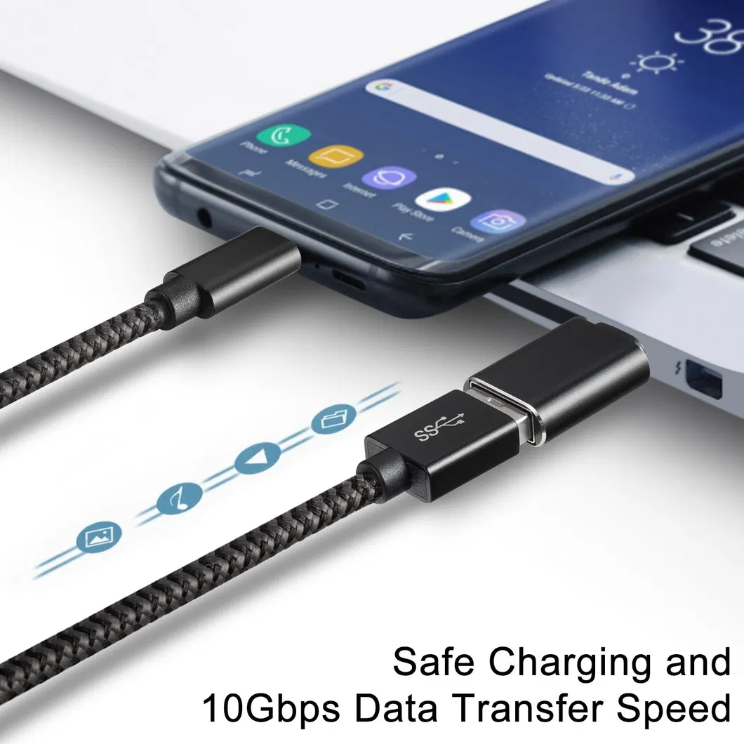 Factory Supply Aluminum Alloy USB to Type-C Connector Adapter