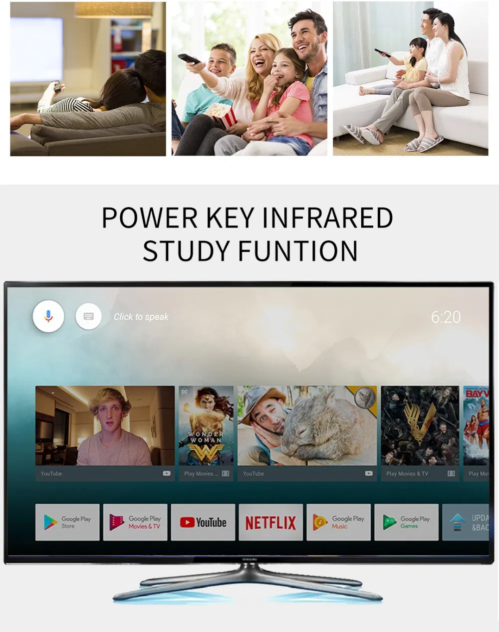 Fly Air Mouse 33 Keys Gyro Google Voice Search 2.4G G30s Universal IR Learning Remote Control