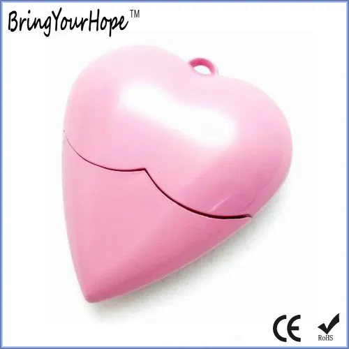 Heart Shape Plastic Material USB Flash Memory (XH-USB-065)