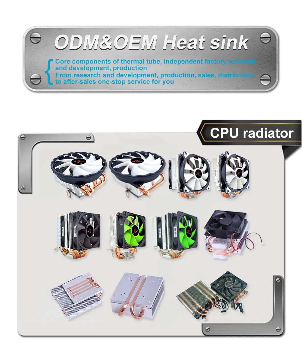 Heat Pipe Horizontal Blow Down Pressure Mute Color Lamp Fan Desktop Computer CPU Radiator AMD/1150/1151