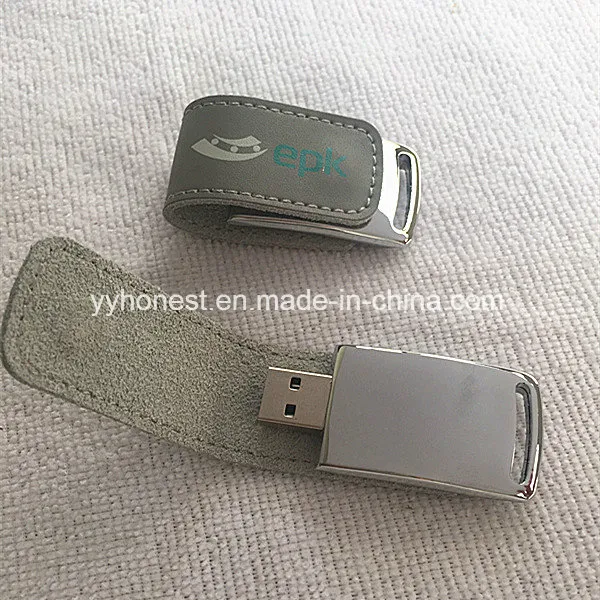 High Quality Mini Magnet Leather Sheath OTG USB Flash Drive