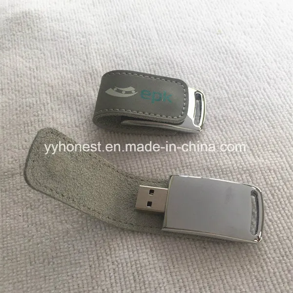High Quality Mini Magnet Leather Sheath OTG USB Flash Drive