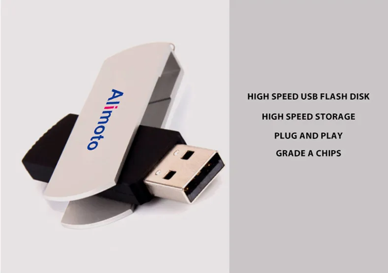 High Speed Real Capacity Custom Metal Twist USB Flash Drive USB 2.0