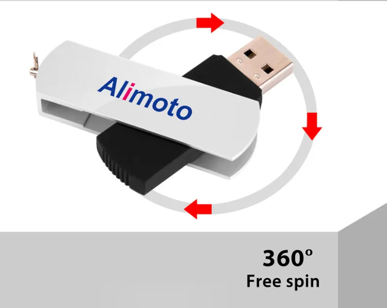 High Speed Real Capacity Custom Metal Twist USB Flash Drive USB 2.0