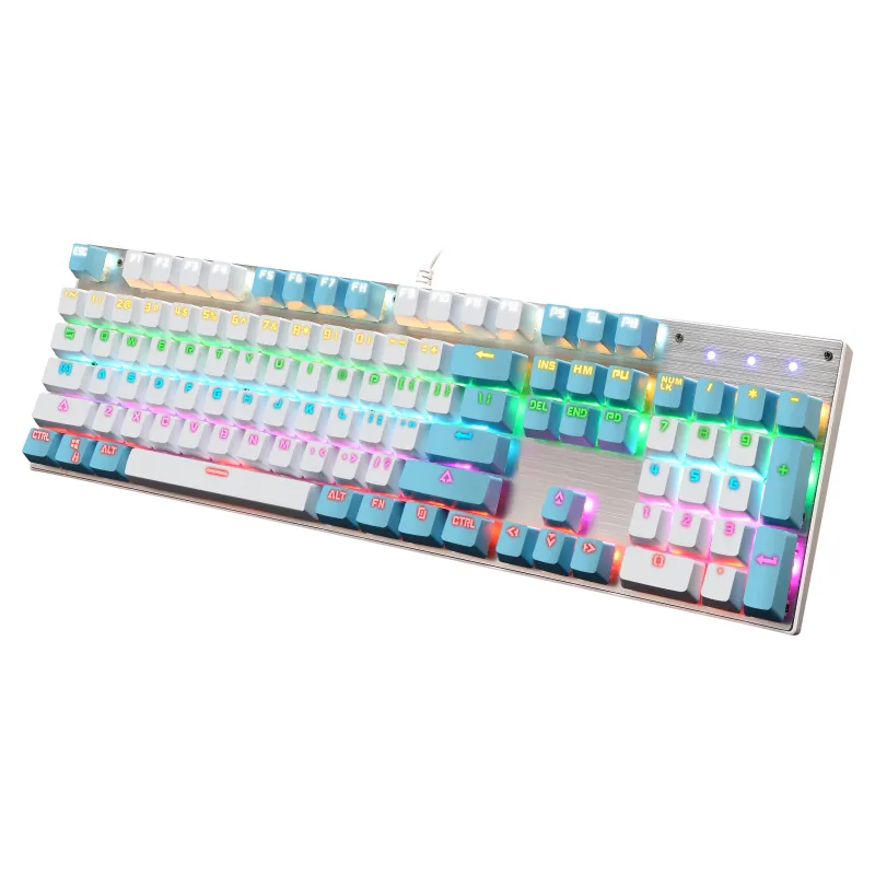 Hot Selling Mechanical Keyboard Wired Computer Game Keyboard Color Lighting Effect Gk-01