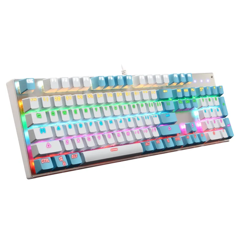 Hot Selling Mechanical Keyboard Wired Computer Game Keyboard Color Lighting Effect Gk-01