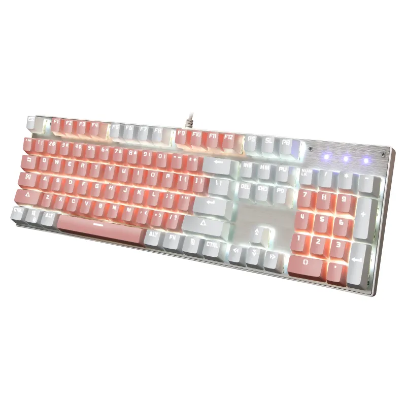 Hot Selling Mechanical Keyboard Wired Computer Game Keyboard Color Lighting Effect Gk-01