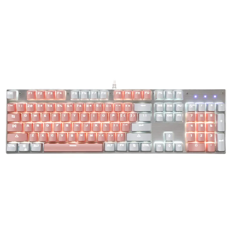 Hot Selling Mechanical Keyboard Wired Computer Game Keyboard Color Lighting Effect Gk-01