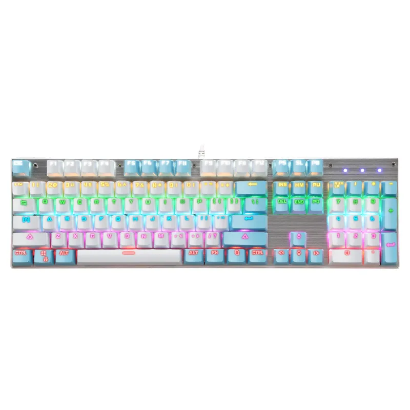 Hot Selling Mechanical Keyboard Wired Computer Game Keyboard Color Lighting Effect Gk-01