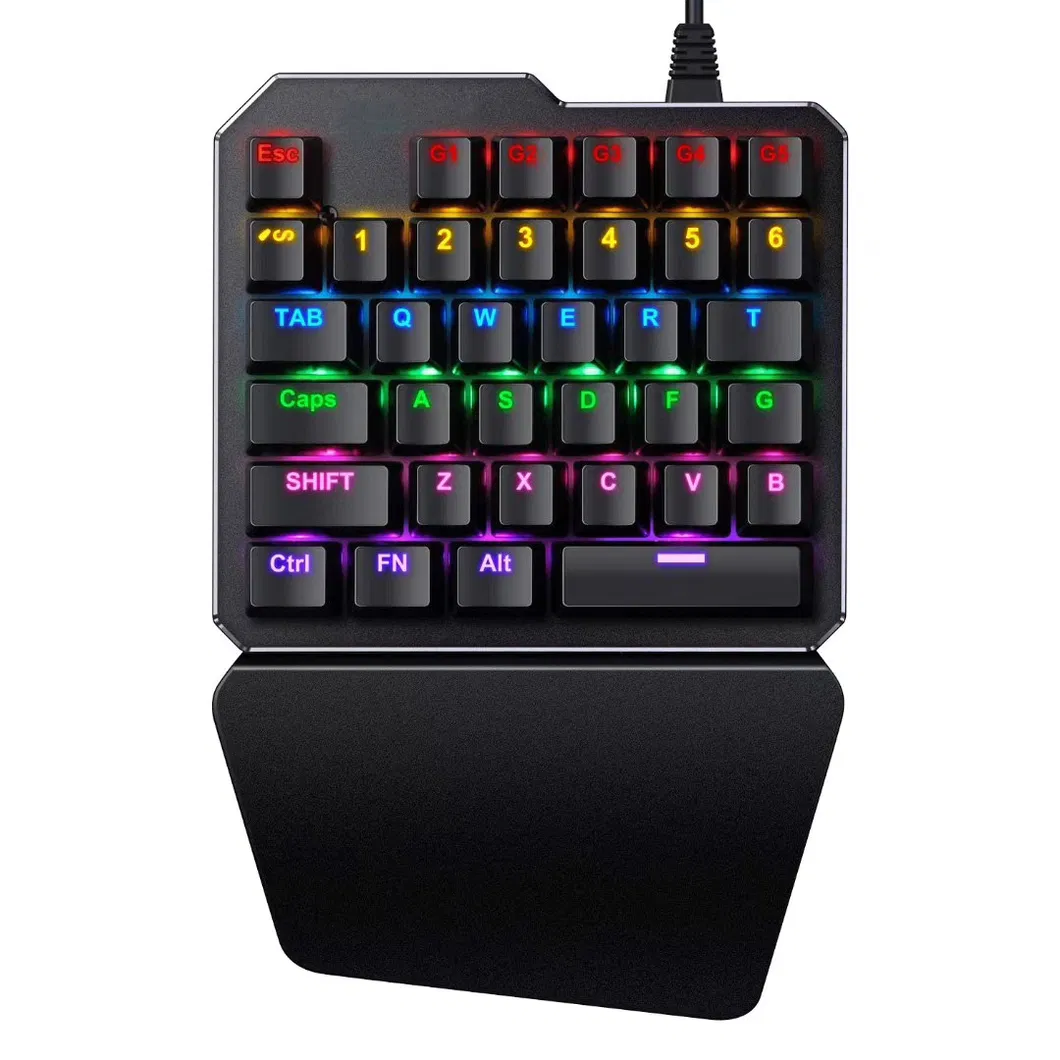 Hot Selling One Handed Mechanical Keyboard Mini Gaming Keyboard for Phone Computer Games