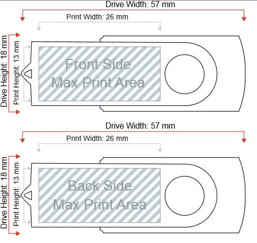 Hot Swivel Custom Promotional USB Flash Drives with Your Logo
