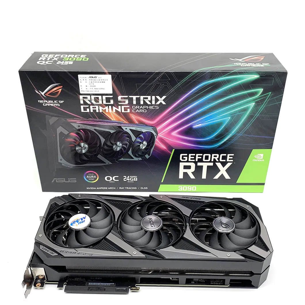 in Stock Asus Rog Strix Rtx 3090 Non Lhr GPU Card Eth Mining Video Card