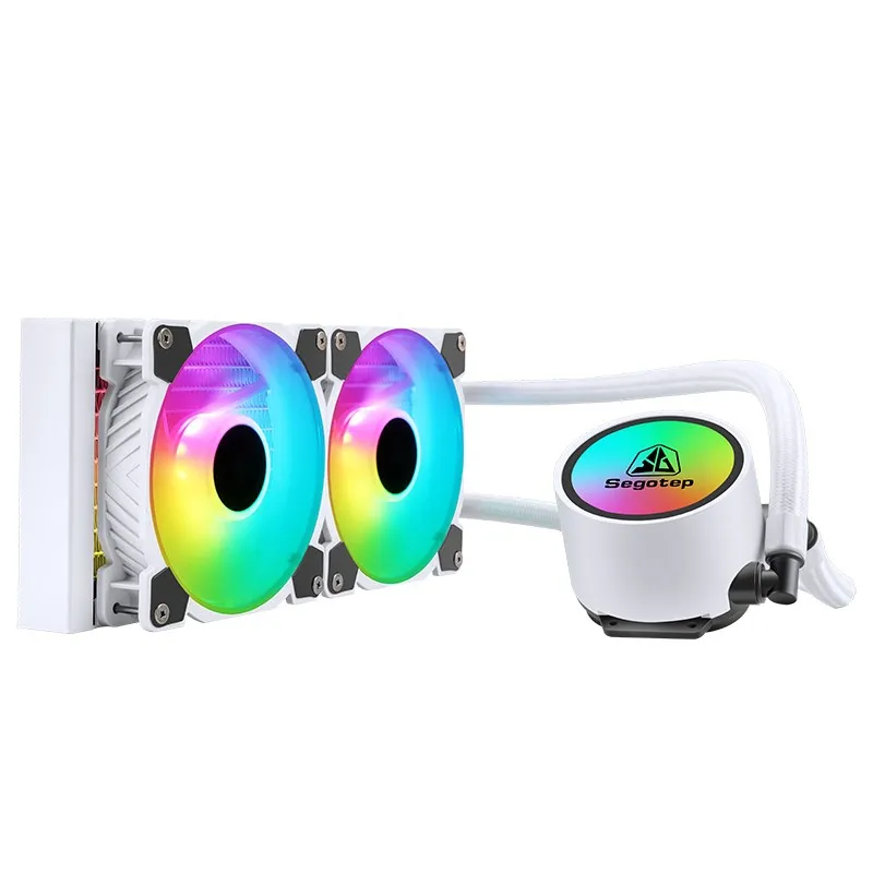 Intel 1200, 1150, 1151, 1155 , 1156, 1366, 2011, 2066AMD Am4, Am3, Am2, Strx4, Str4 Beiced 240argb-White Edition CPU Liquid Cooler