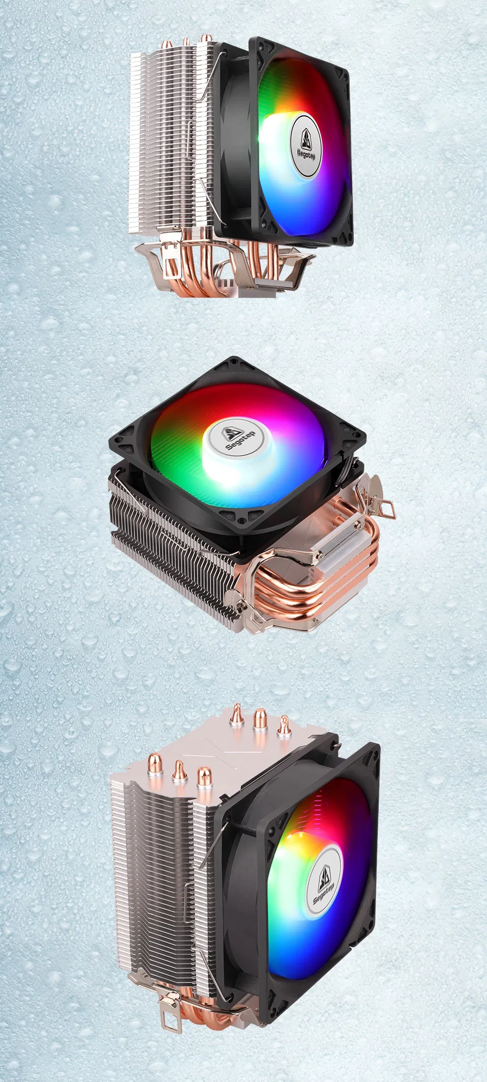 Intel Series CPU Cooler Intel LGA775/1155/1156 and AMD With3, 4, 5 Heat Pipe CPU Cooler