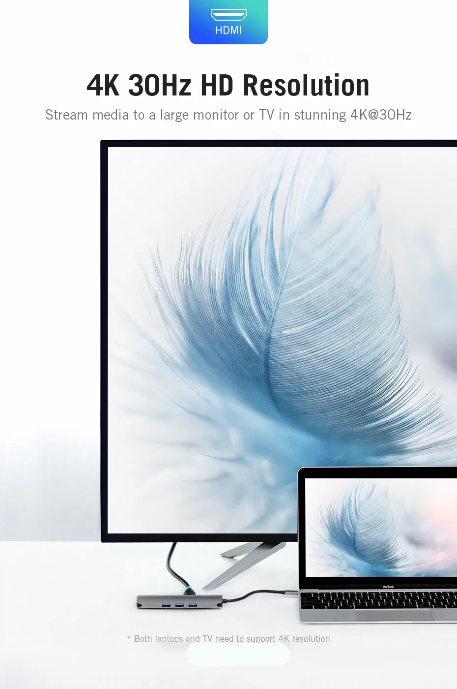 Lanetop USB 3.1 Type-C Hub to Adapter 4K Thunderbolt 3 USB C Hub with Hub 3.0 TF SD Reader Slot Pd for MacBook PRO/Air 2018