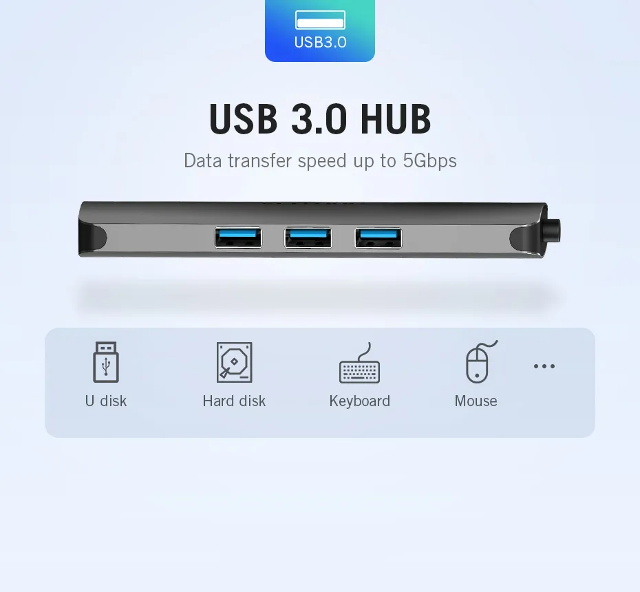 Lanetop USB 3.1 Type-C Hub to Adapter 4K Thunderbolt 3 USB C Hub with Hub 3.0 TF SD Reader Slot Pd for MacBook PRO/Air 2018