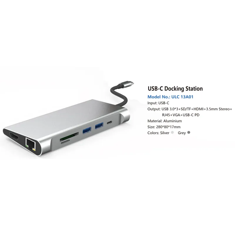Lanetop USB C Hub Type C to Multi USB 3.0 Hub Adapter Dock for MacBook PRO Huawei Mate 30 USB-C 3.1 Splitter Port Type C Hub