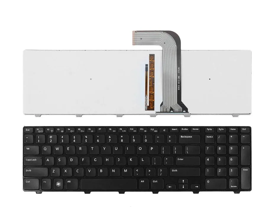 Laptop Replacement Keyboard for DELL 17r N7110 Black Frame