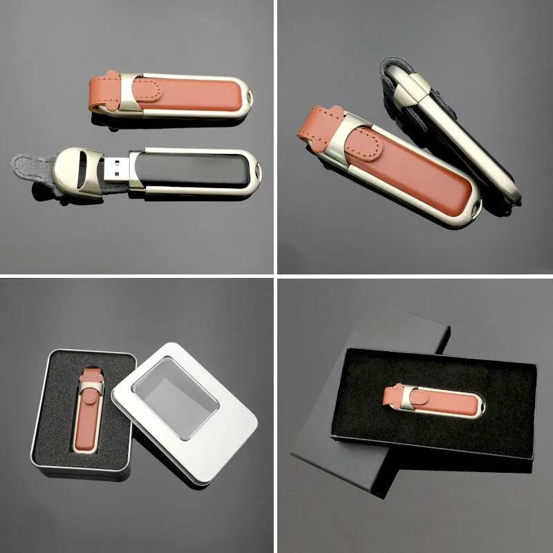 Leather Factory Direct Sale with Plenty of Memory USB Flash Memory and Various Styles of Printable Logo USB Flash Drive/USB Pen Drive