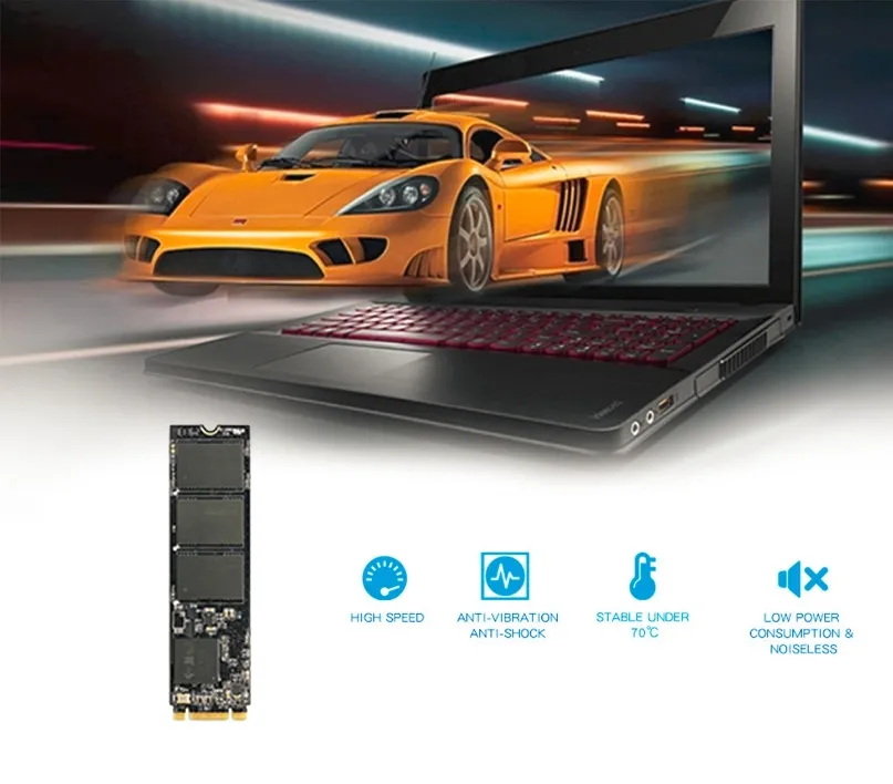 Manufacturer 256GB 3D Nand Tlc M. 2 2280 SATA III 6GB/S Internal Solid State Drive SSD Compatible with Laptop