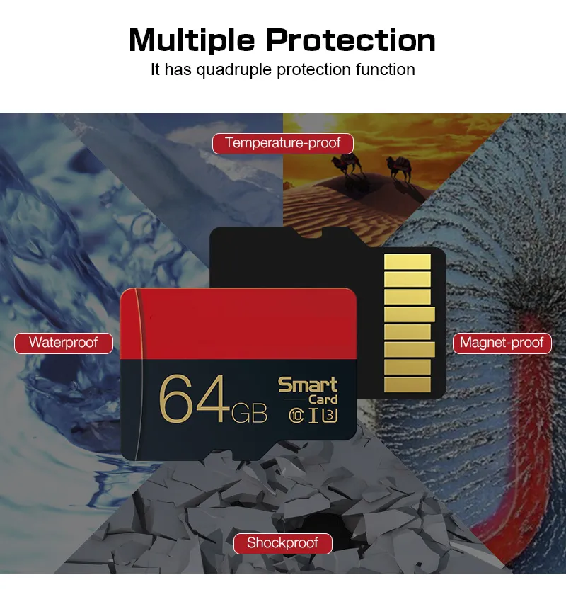 Micro SD Card 128GB 64GB Memory Card C10 Flash Card