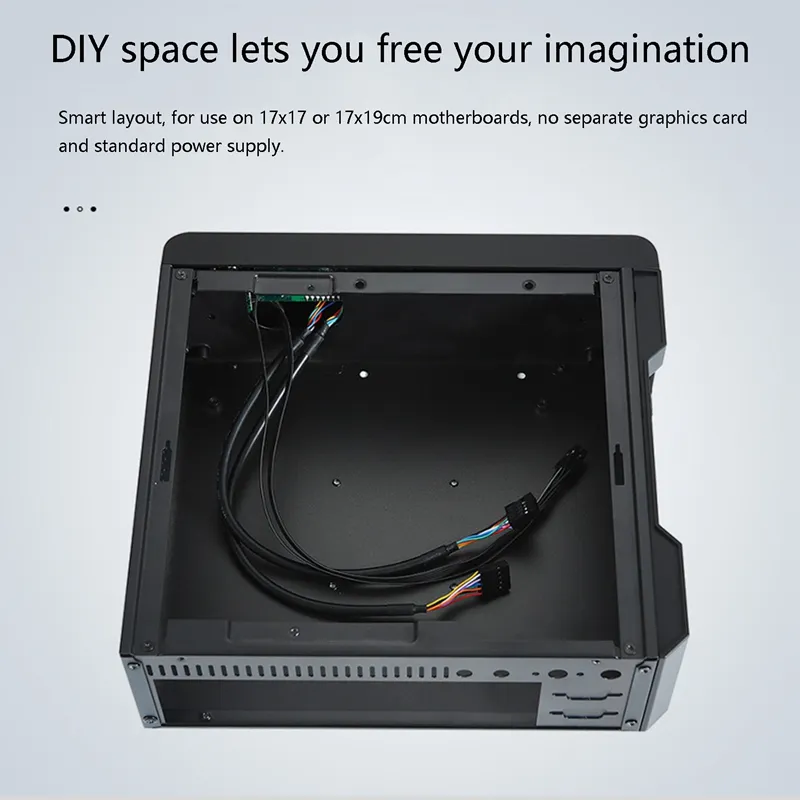 Mini Itx Computer PC Case HTPC Host Chassis USB2.0 Itx Enclosure Industrial Control Chassis for Office Business