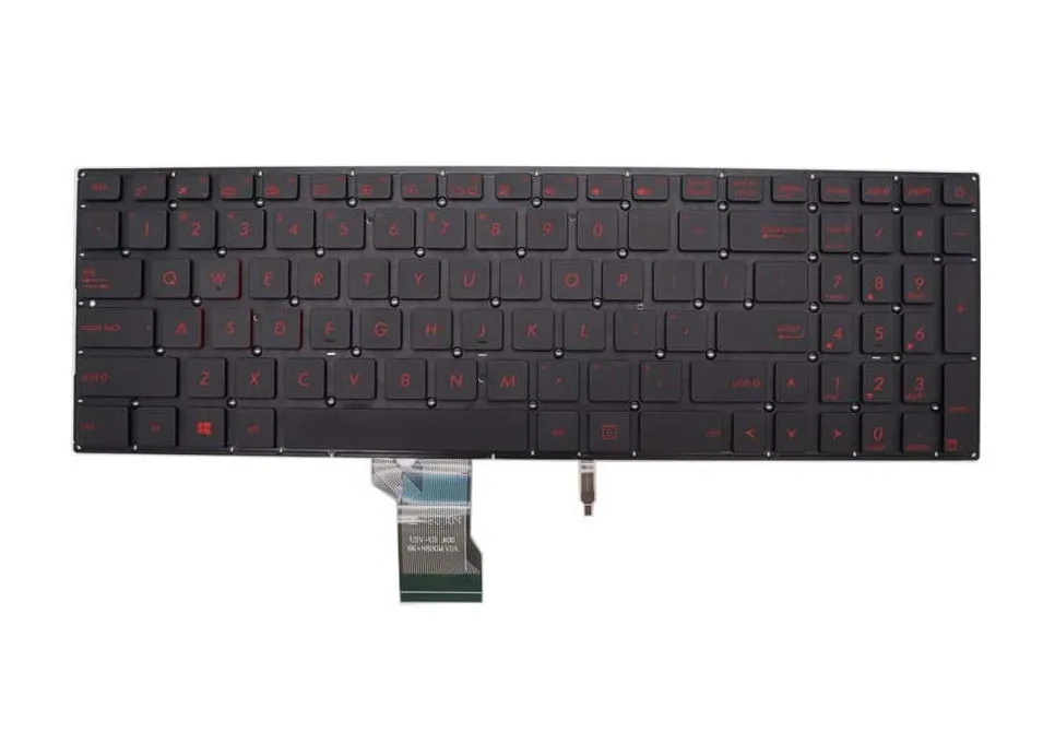 New Keyboard for Asus Gl702 Us Layout with Backlit No Frame Red