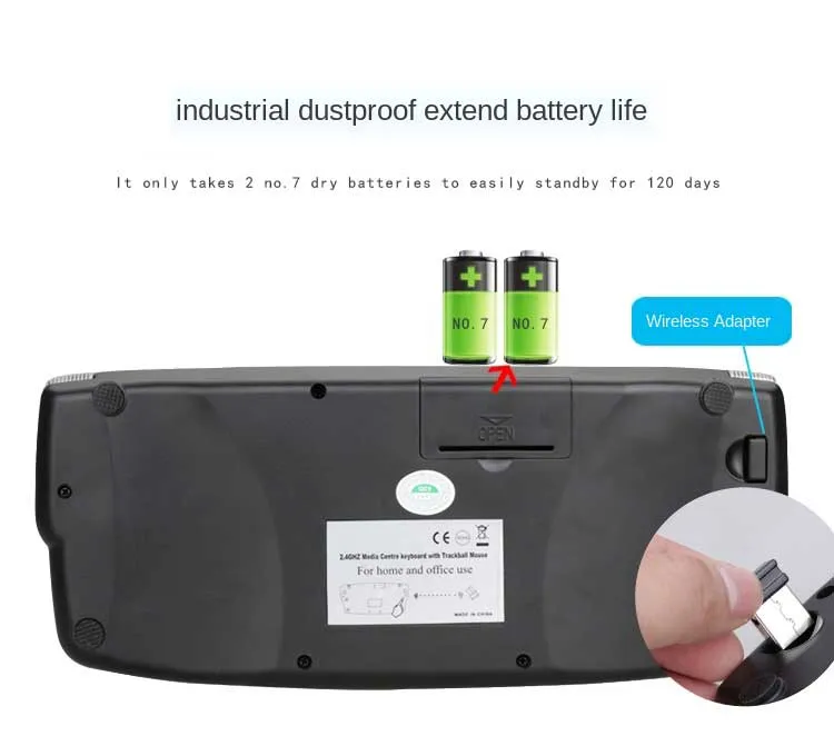 Newest Products G15 Teclado Mecanico Wireless Handheld Gaming Mechanical Keyboard with Track Ball