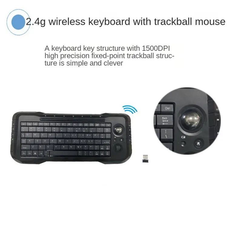 Newest Products G15 Teclado Mecanico Wireless Handheld Gaming Mechanical Keyboard with Track Ball