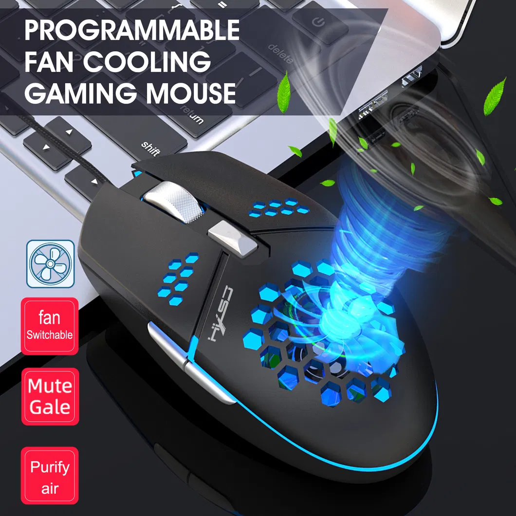 Optical Game USB Hollow Mouse Honeycomb Luminous Wired Mouse for PC Gamer