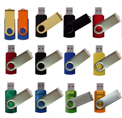 Promotional Metal Swivel USB Flash Drive with Customized Logo