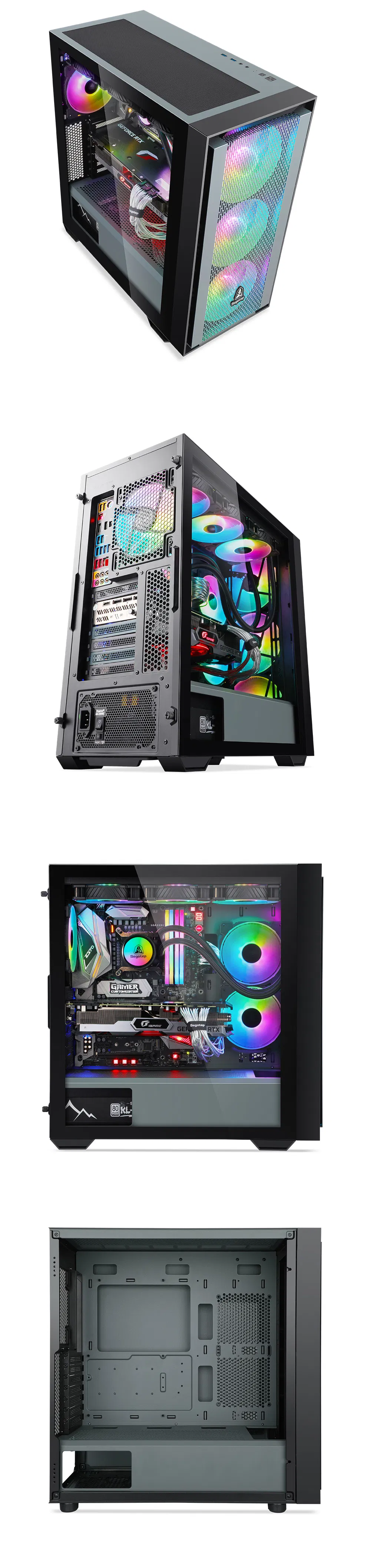 Qatar-Iraq, Oman-USB 3.0-Eatx- Desktop Meshes-Top 360 Water Cooler -Gaming Computer PC Case